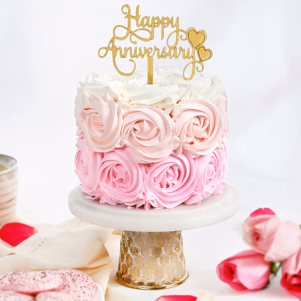 Mixed Gerbera Bouquet with Designer Cake