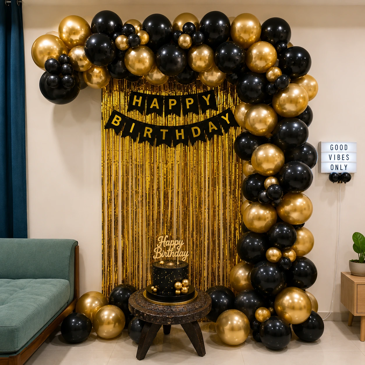 Black Gold Theme Decoration