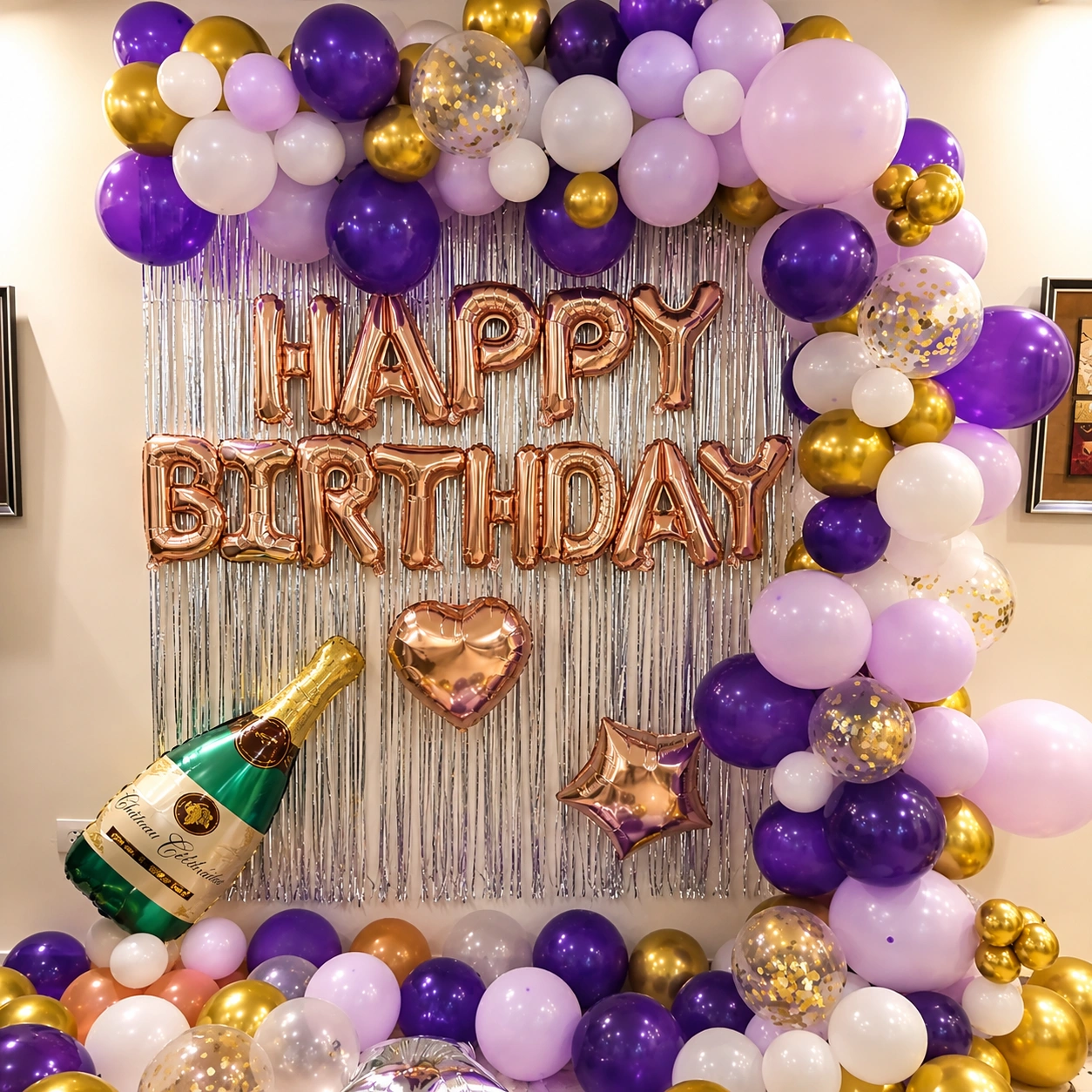 Simple Purple Birthday Decoration