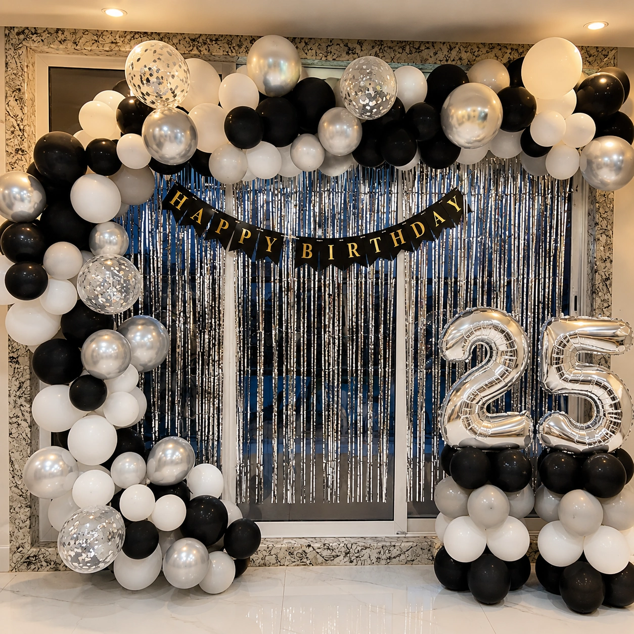 Happy Birthday Balloons Arch