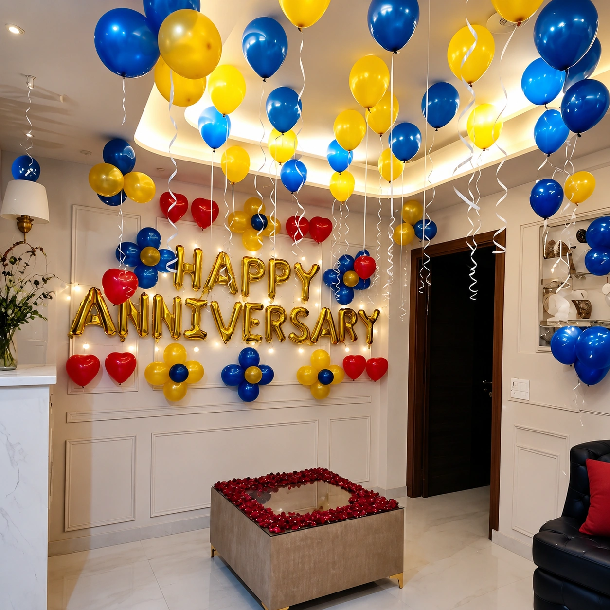 Romantic Anniversary Hall Setup