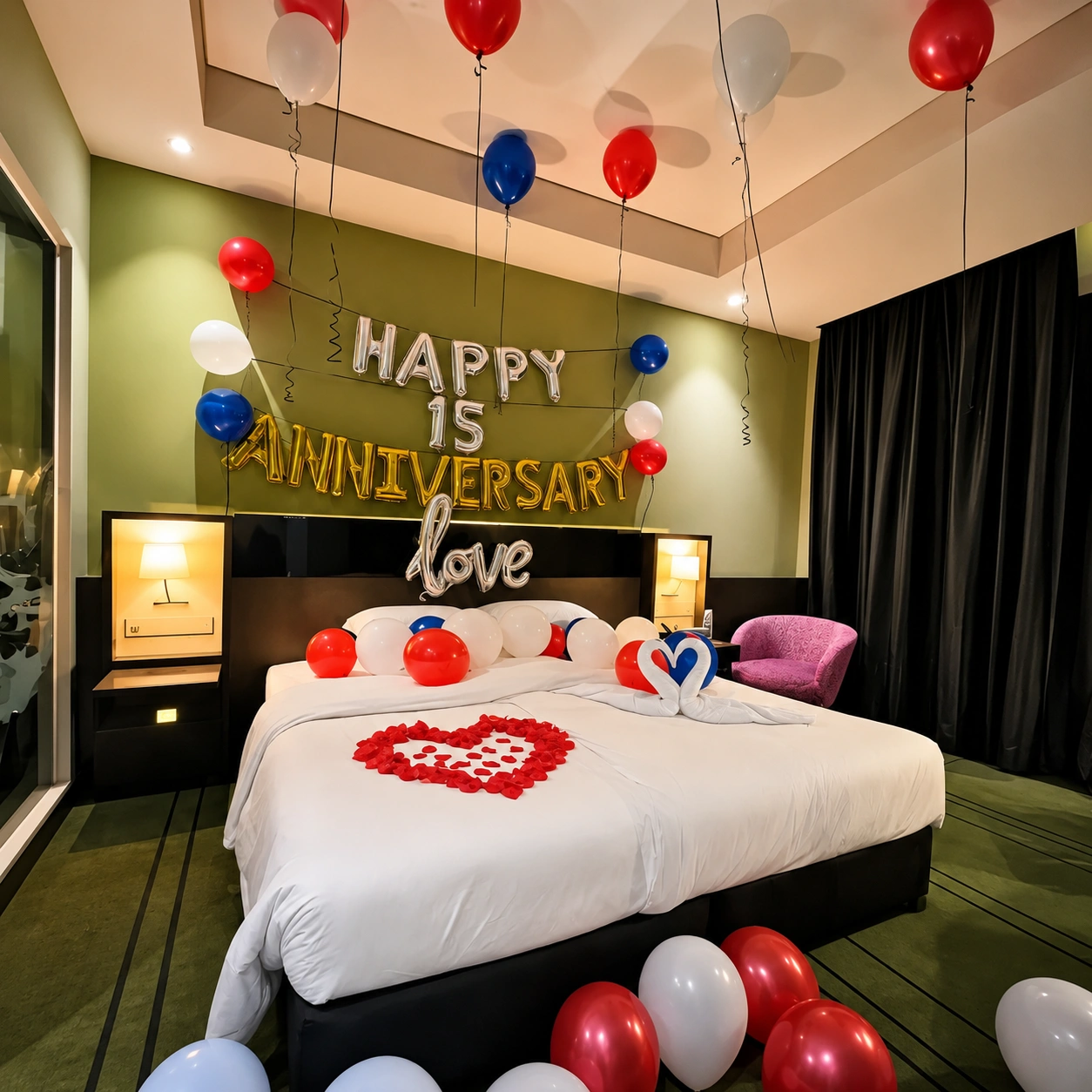 Simple Room Anniversary Decoration