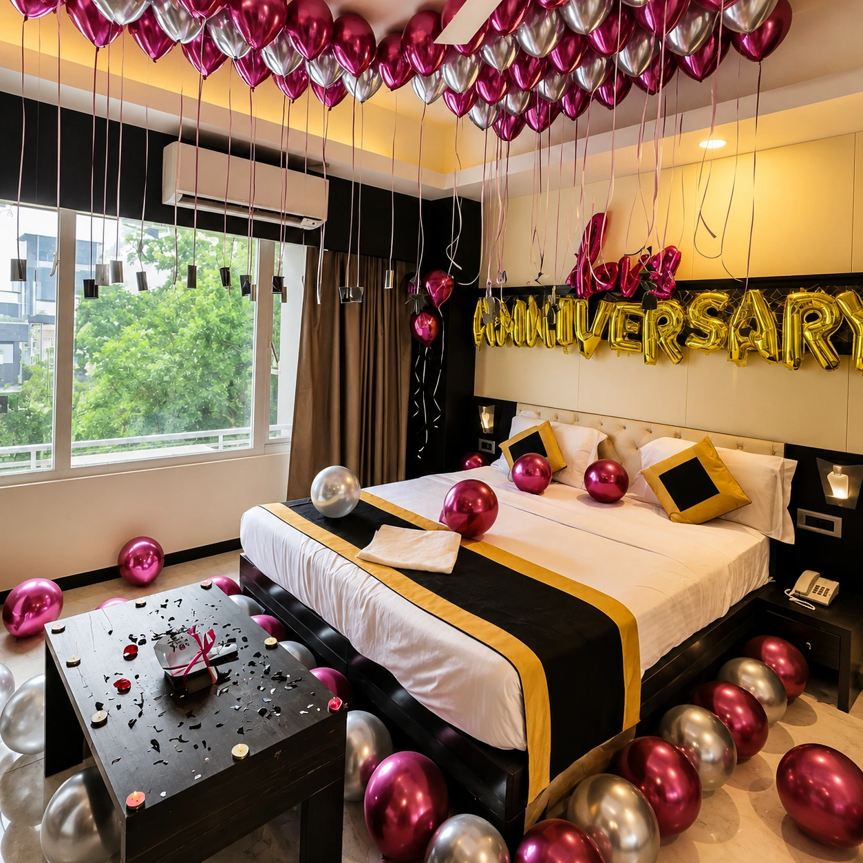 Chrome Balloon Room Decoration