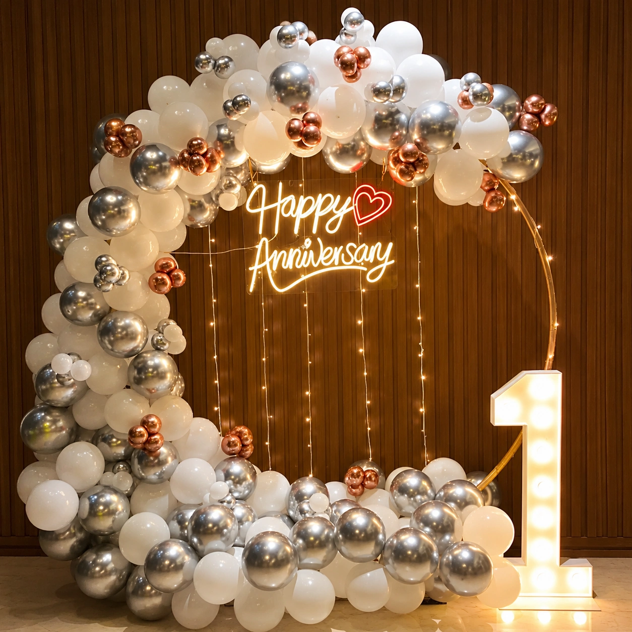 Silver White Theme Decoration
