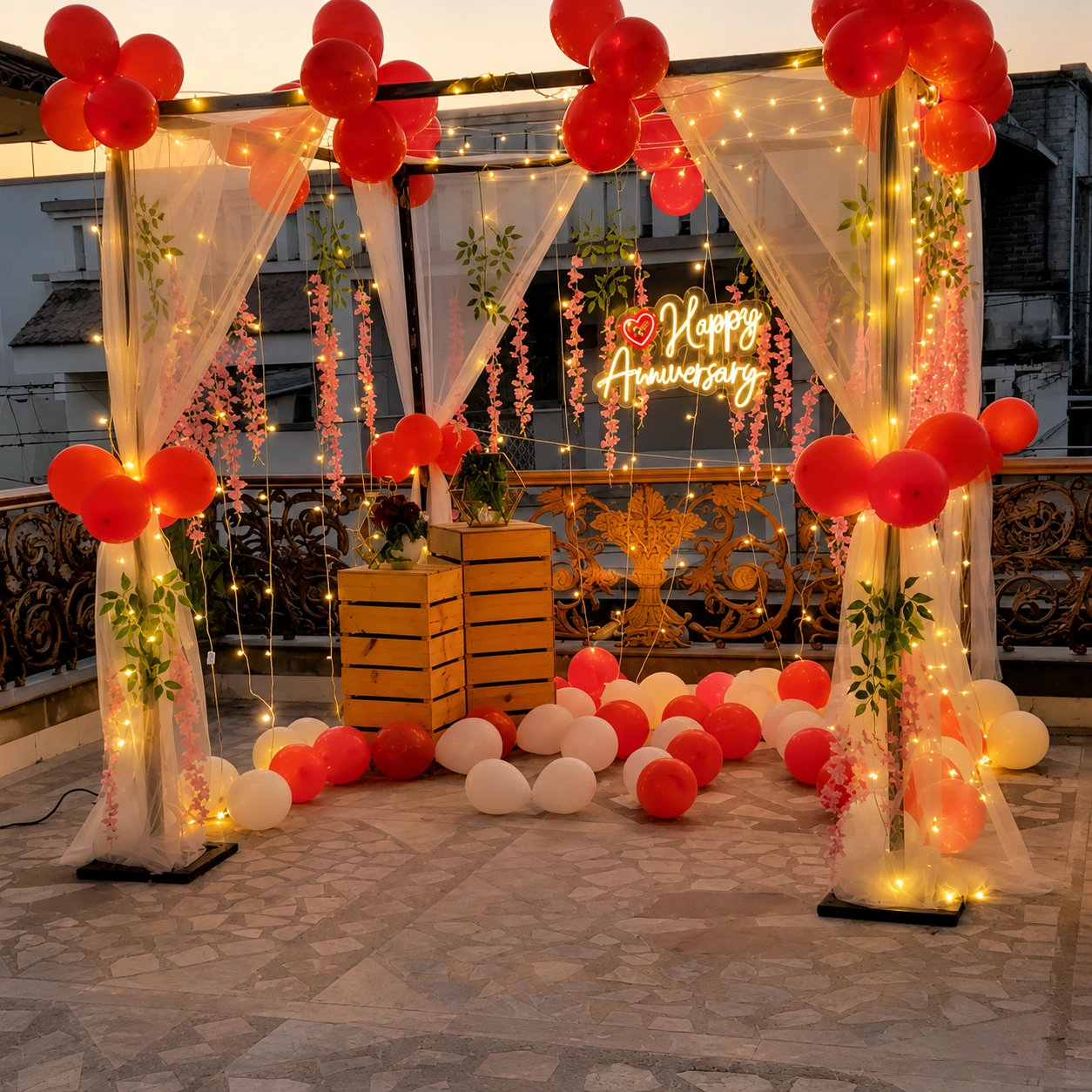 Anniversary Light Setup