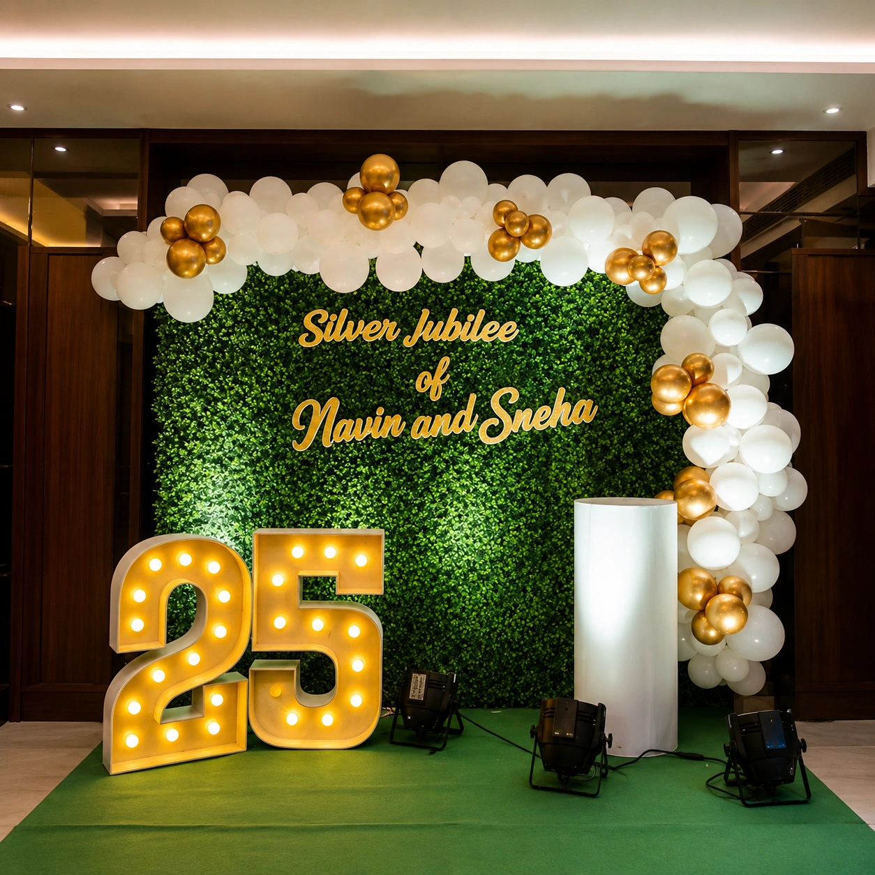 Green Backdrop Stage Decor
