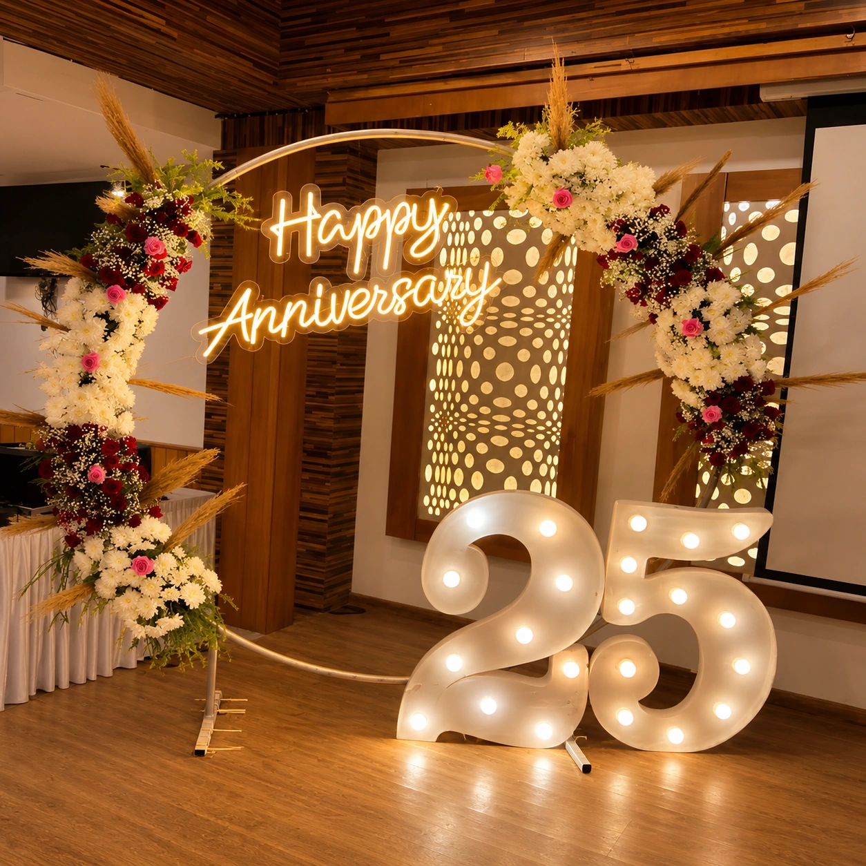 Flower Anniversary Backdrop