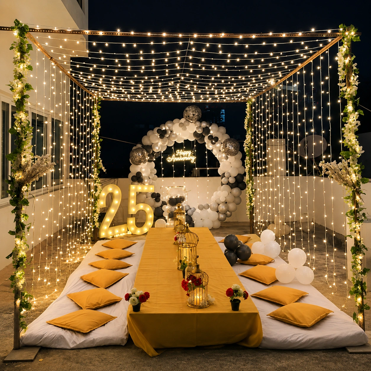 Boho Theme Anniversary Decoration