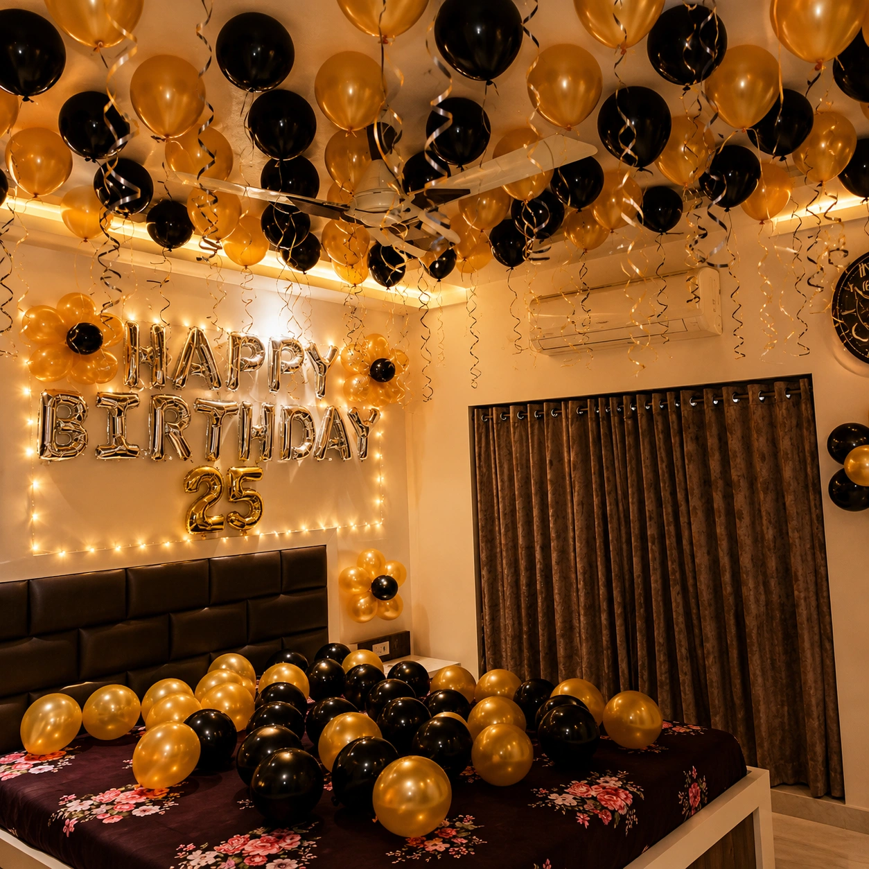 Birthday Room Balloon Decoration