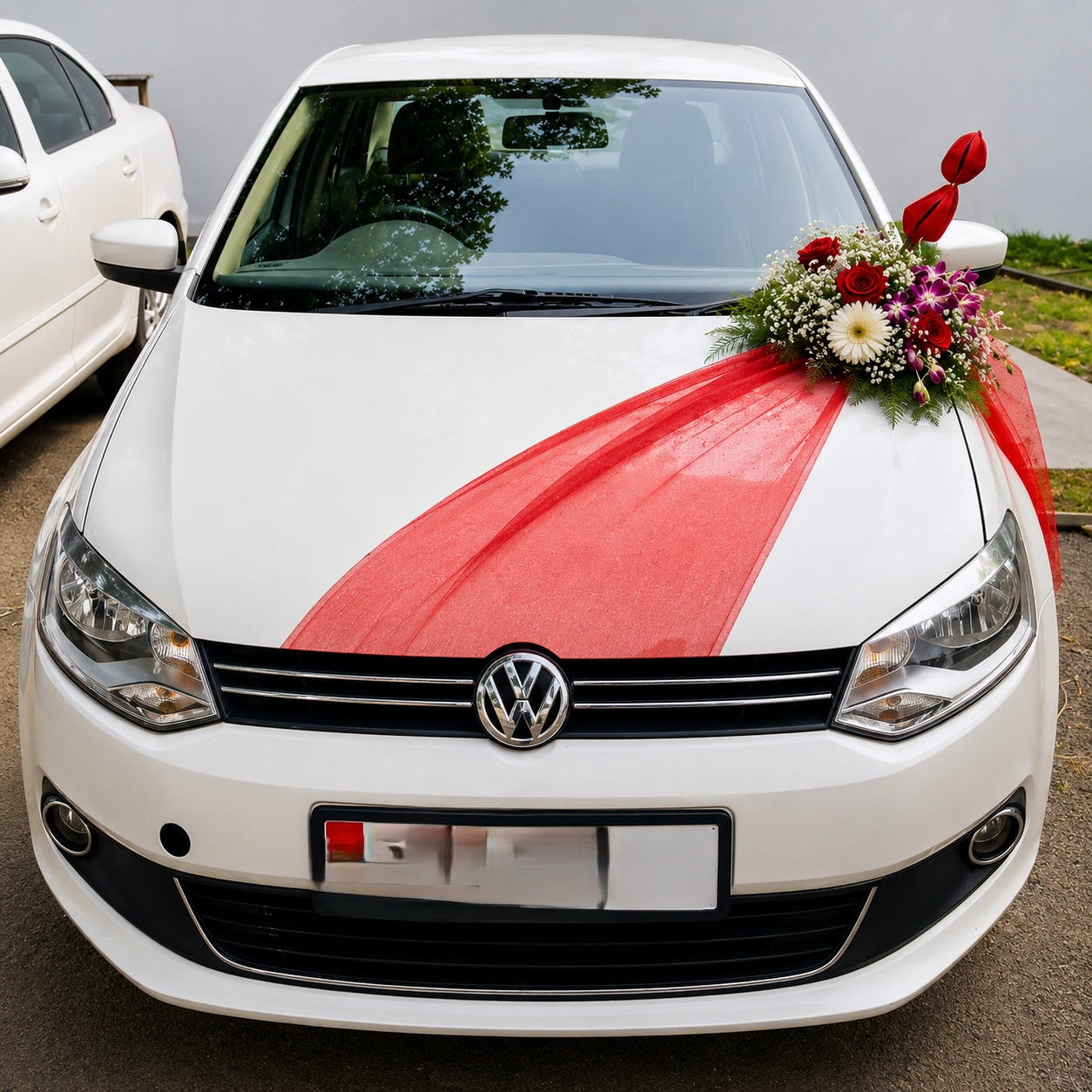 Simple Wedding Car Decoration