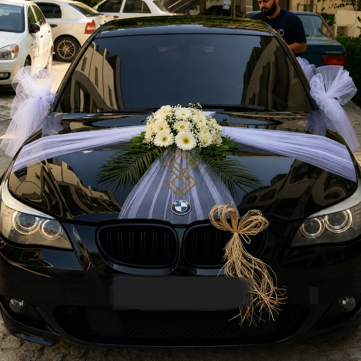Royal Ride Wedding Car Decor