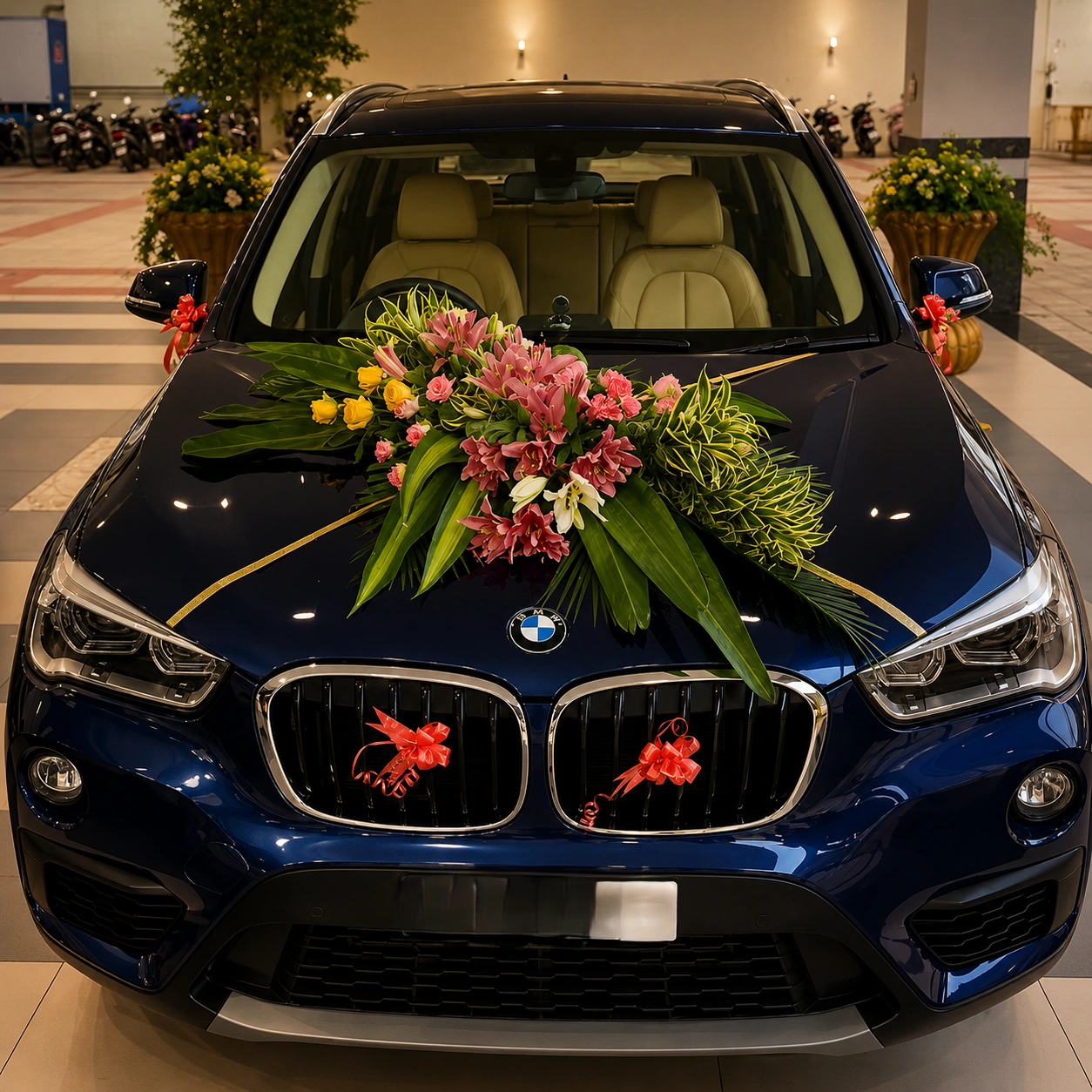 Floral Decorations for Wedding Car