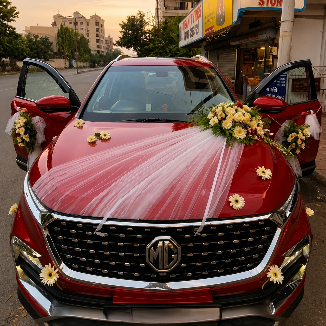 Car Dashboard Decoration for Wedding