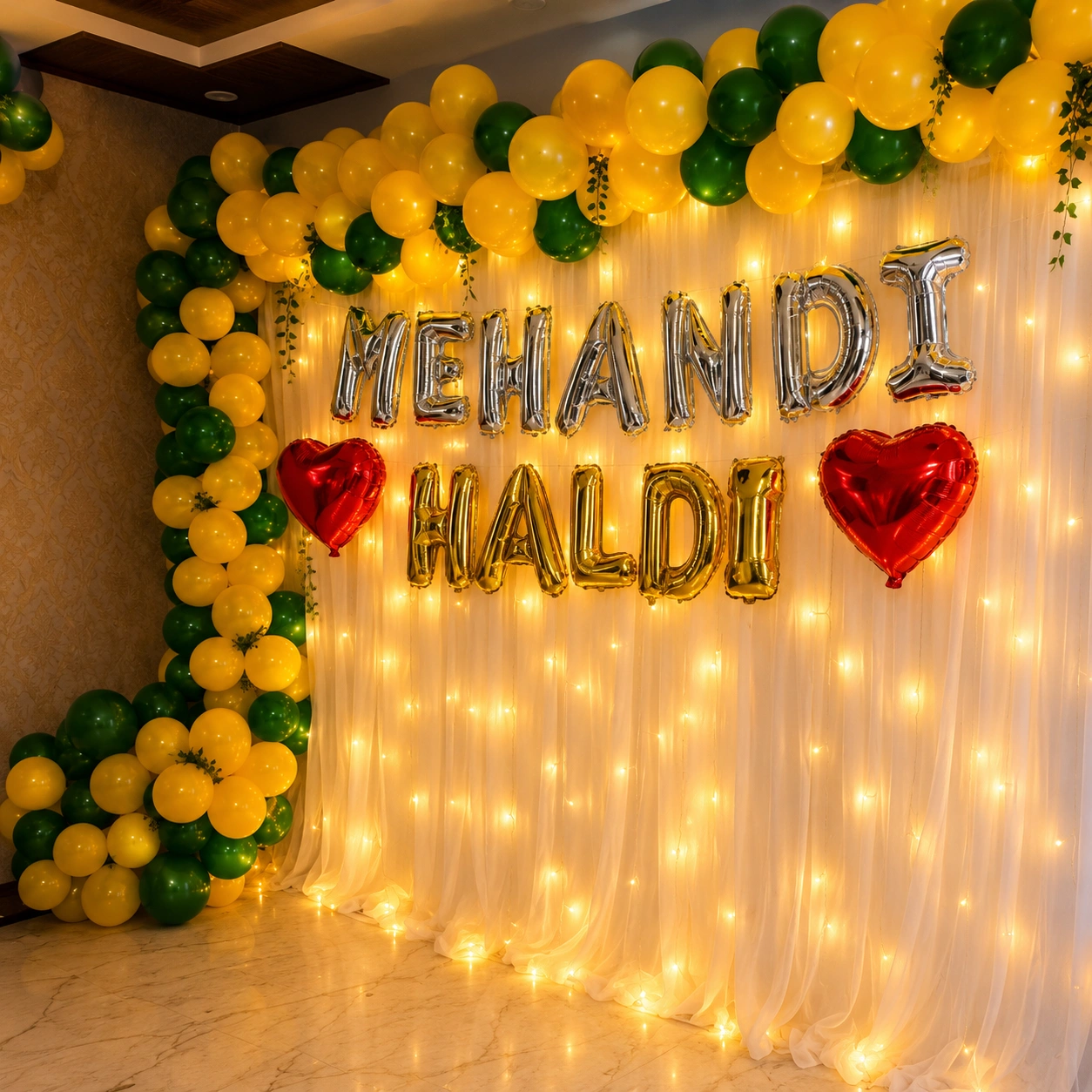 Haldi Mehendi Balloon Decoration