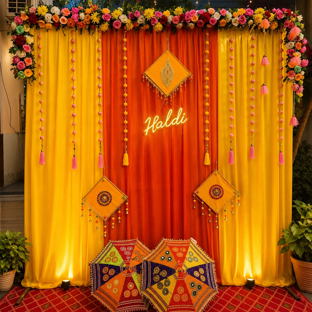 Outdoor Haldi Decoration