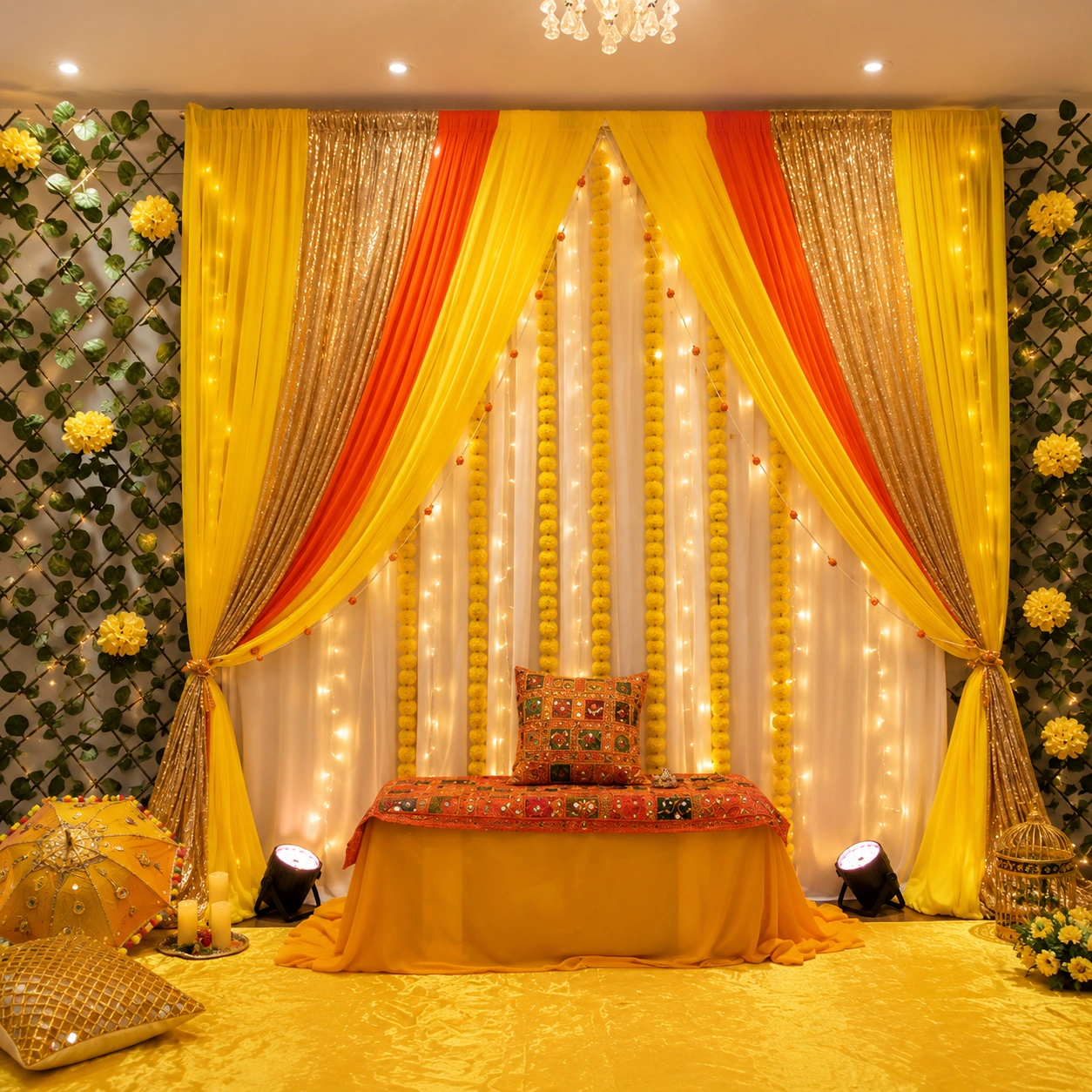 Simple Haldi Decoration
