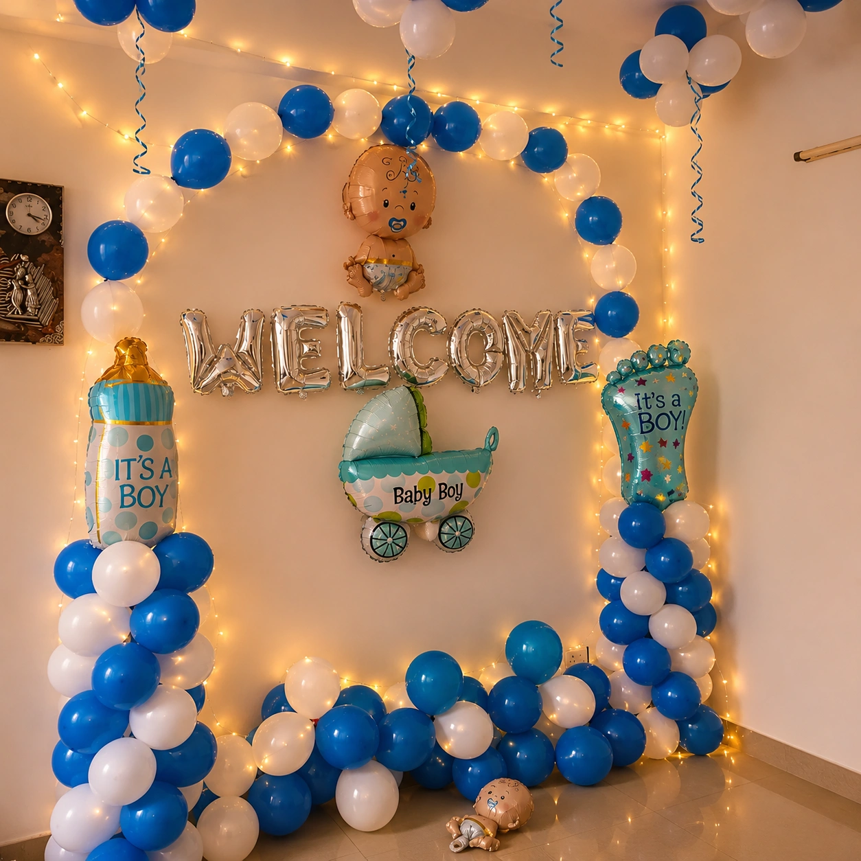 Welcome Baby Boy Decor