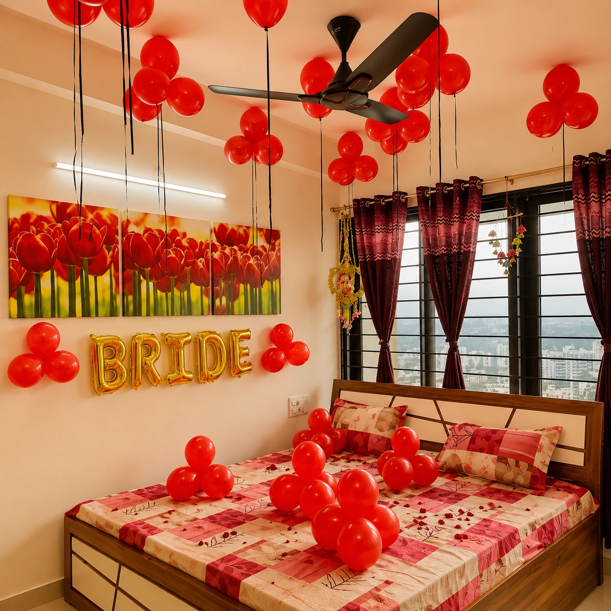 Simple Bride Welcome at Home Decoration