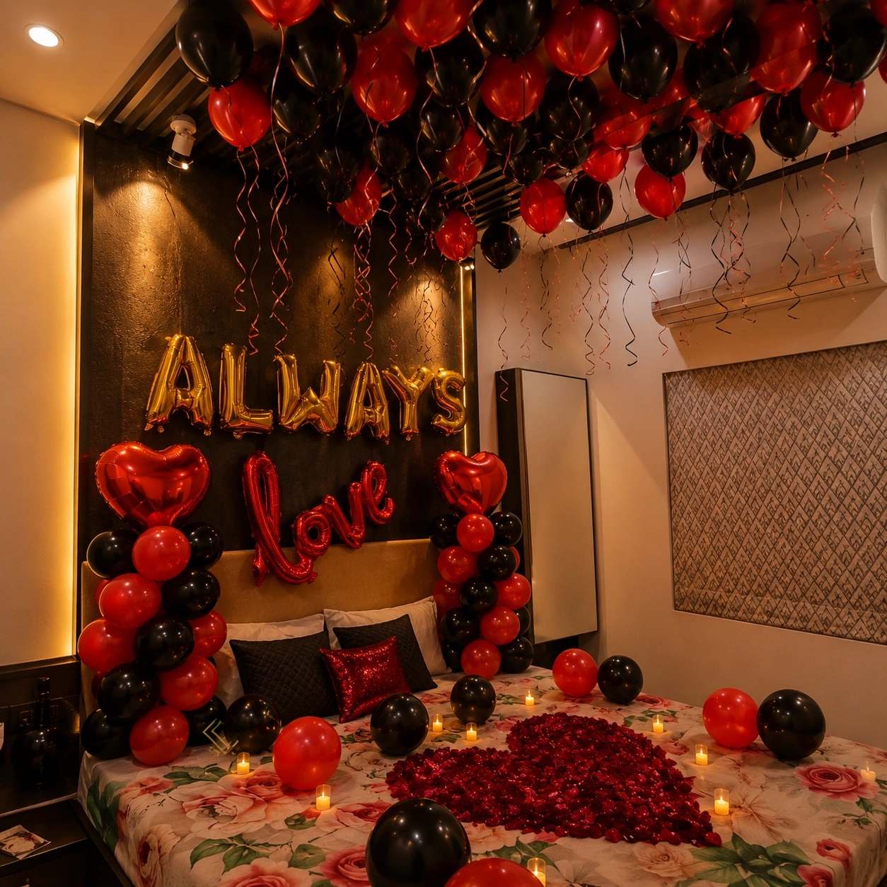 Romantic Balloon Room Decoration