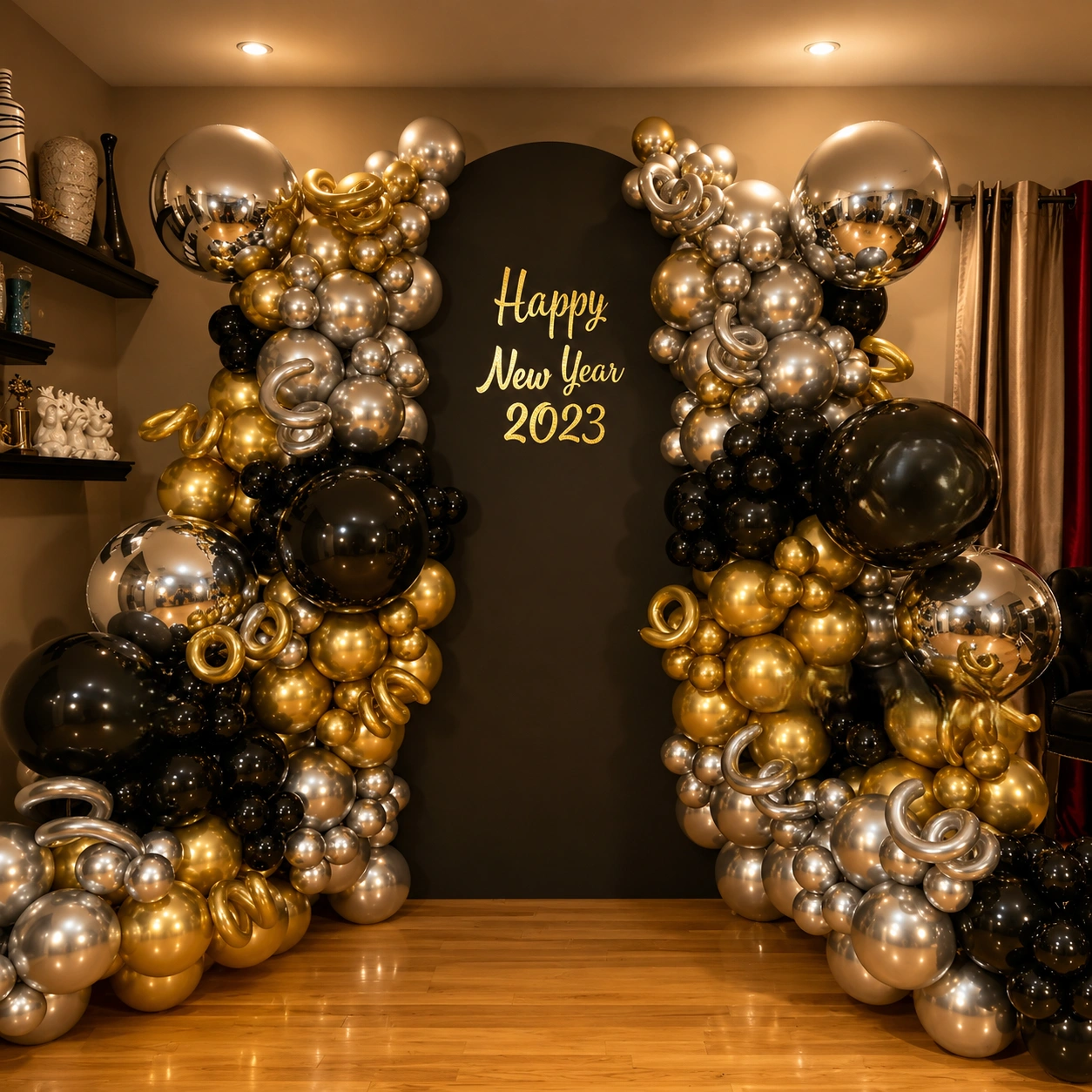 Happy New Year Backdrop Decoration