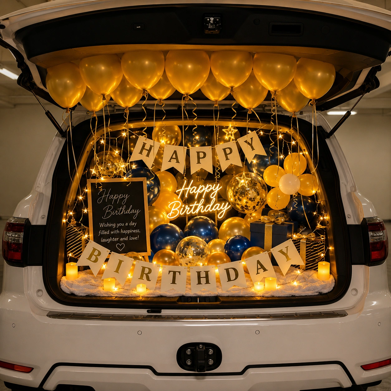 Golden Car Decor