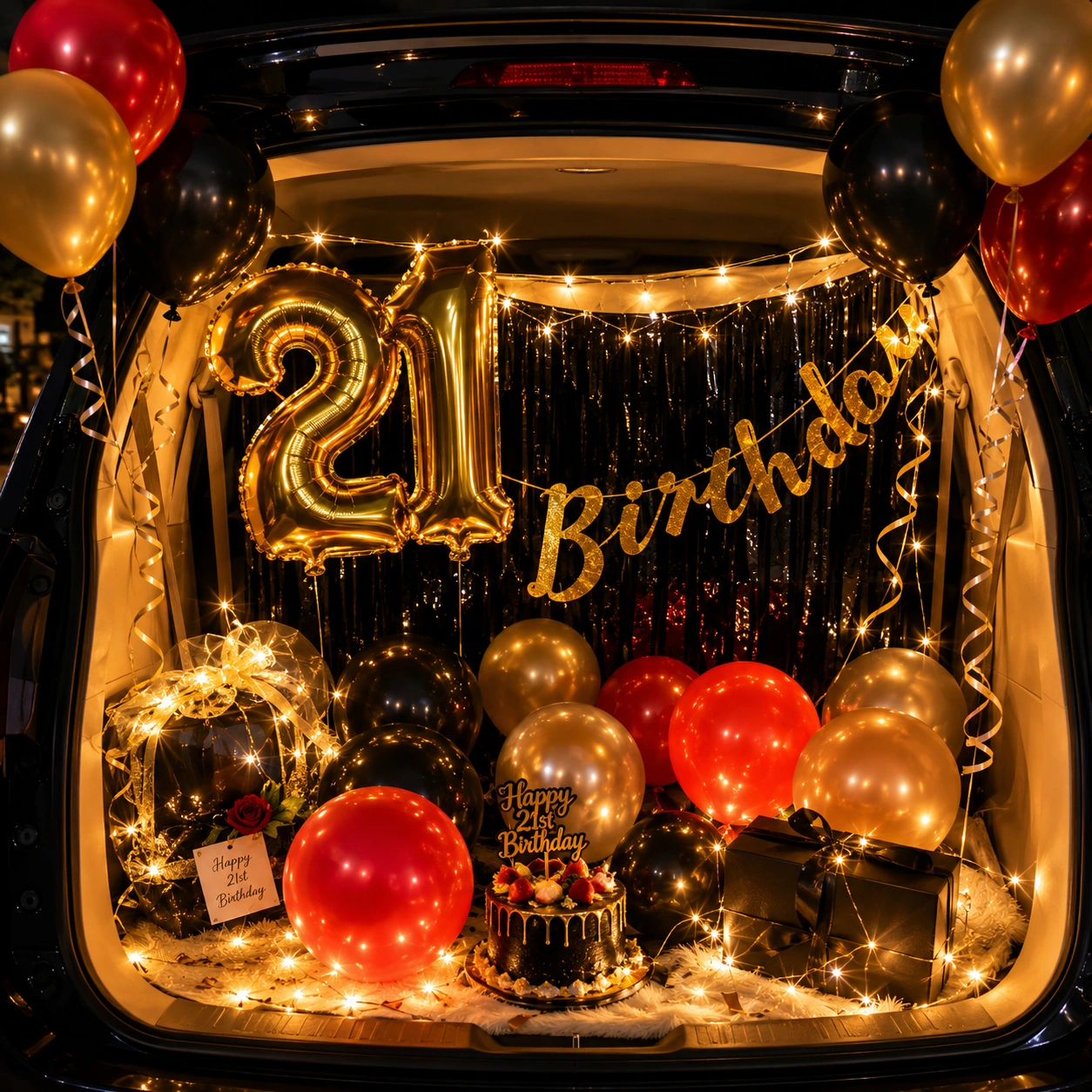 Birthday Decoration in Car