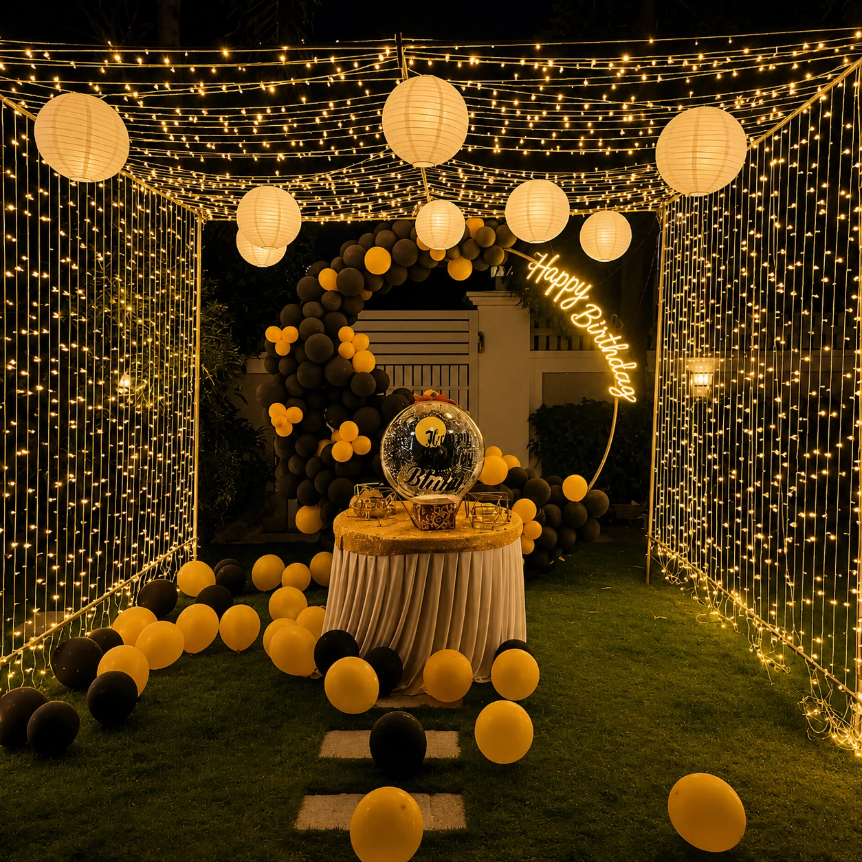 Terrace Light Decoration for Birthday