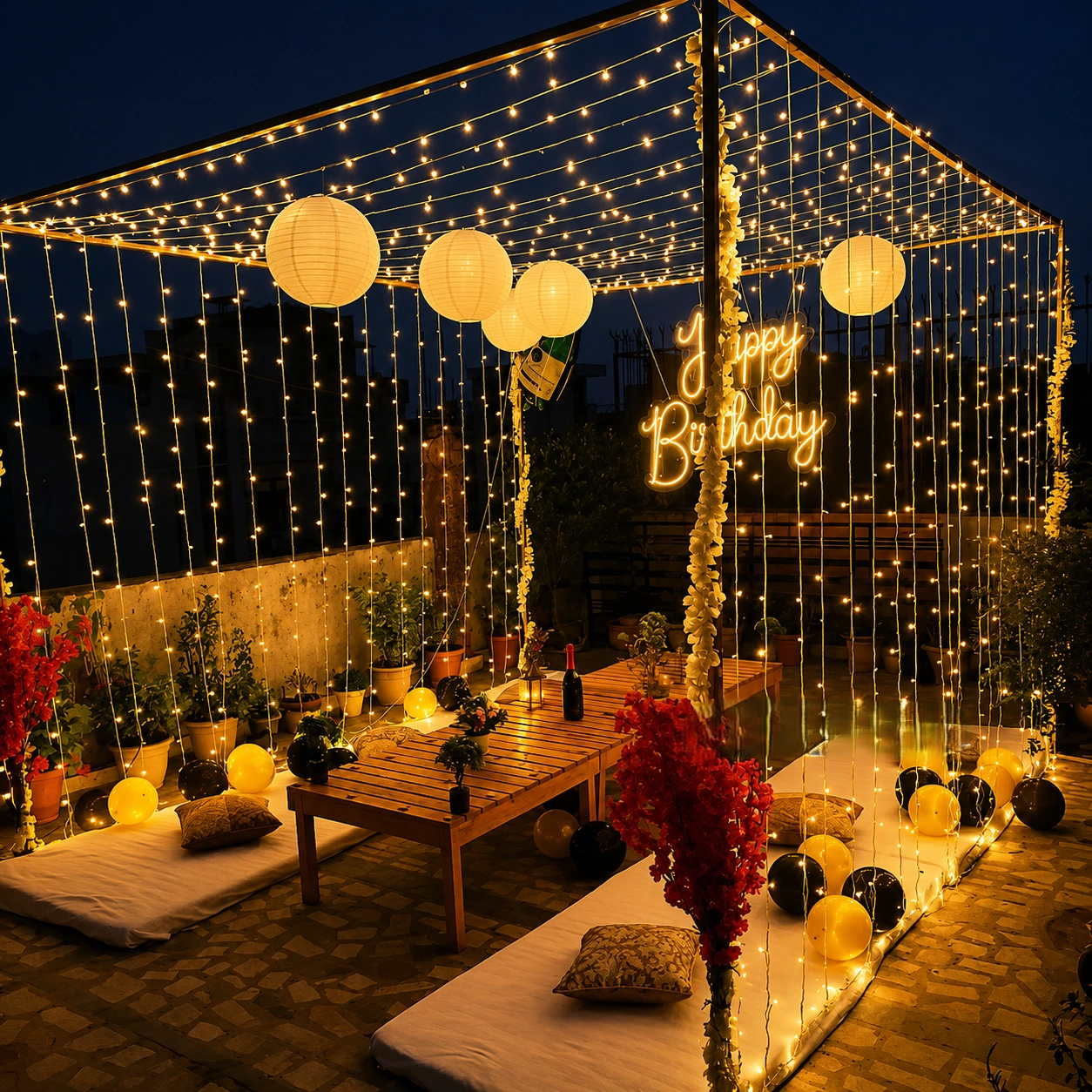 Terrace Birthday Decoration