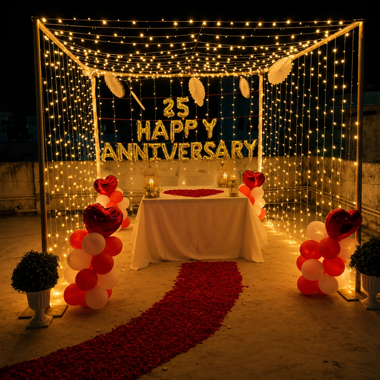Premium Anniversary Terrace Decor