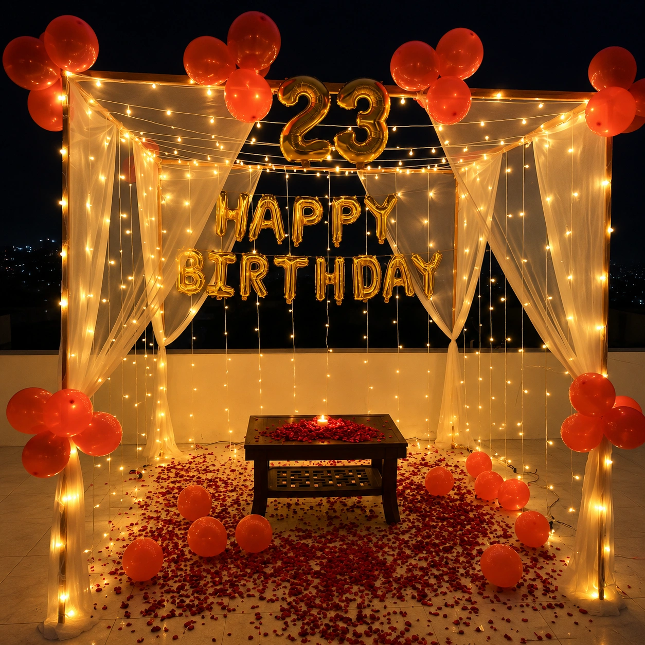 Simple Romantic Terrace Decoration