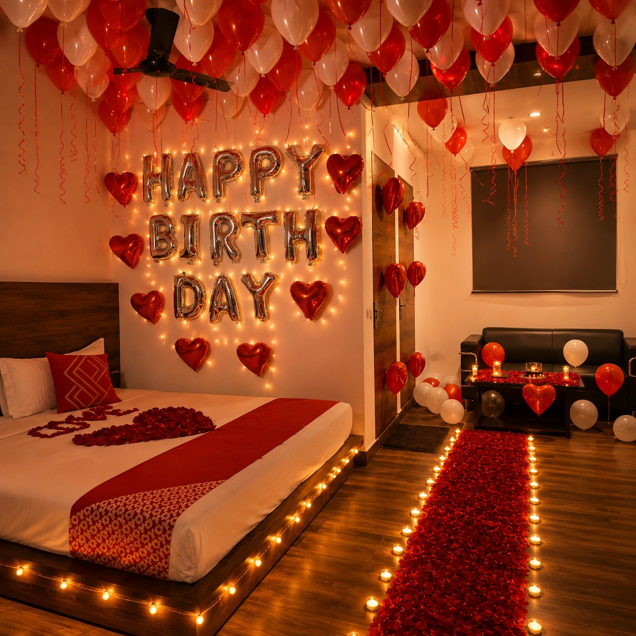 Romantic Proposal Decor in Room