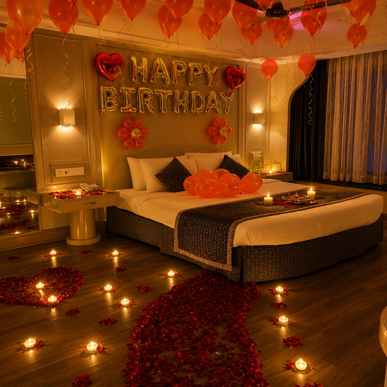 Rose and Candle Decor