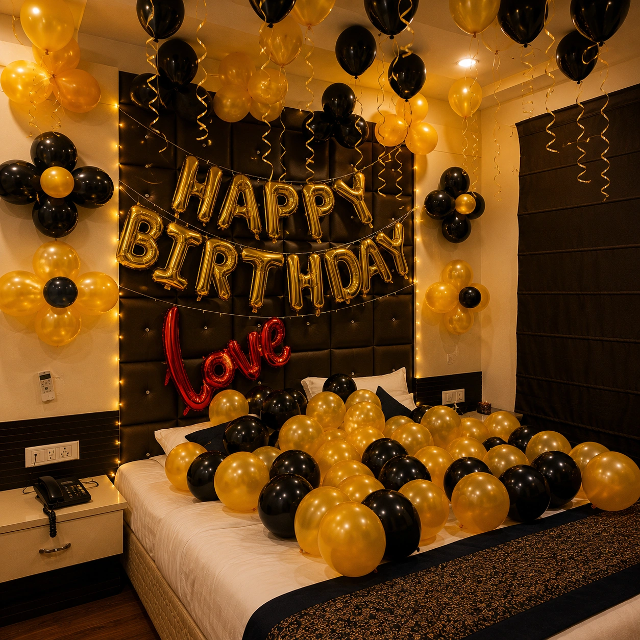 Golden Black Room Decoration
