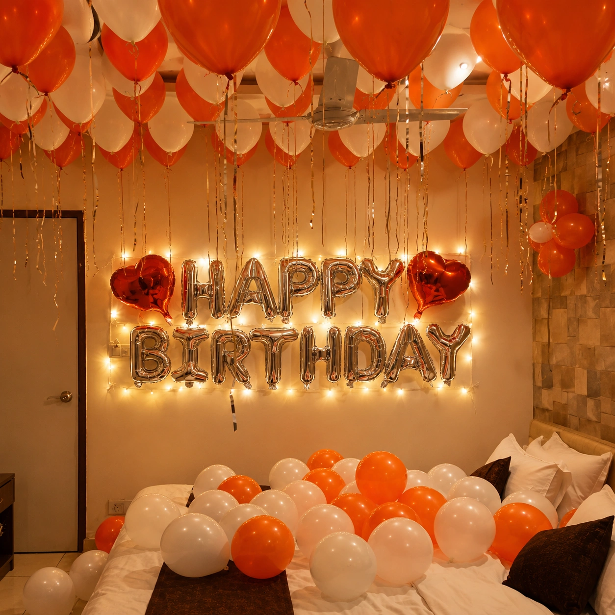 Elegant Birthday Room Arrangement
