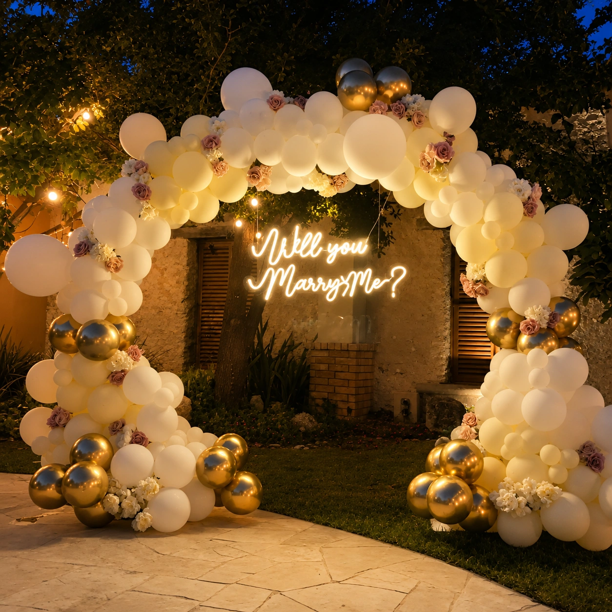 Golden White Theme Decoration