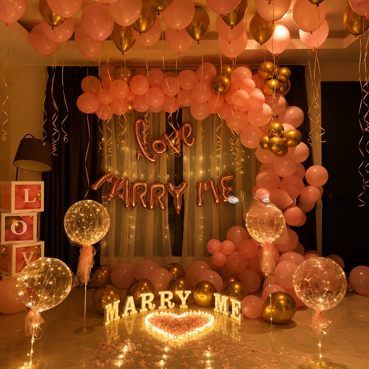 Marry Me Proposal Decor