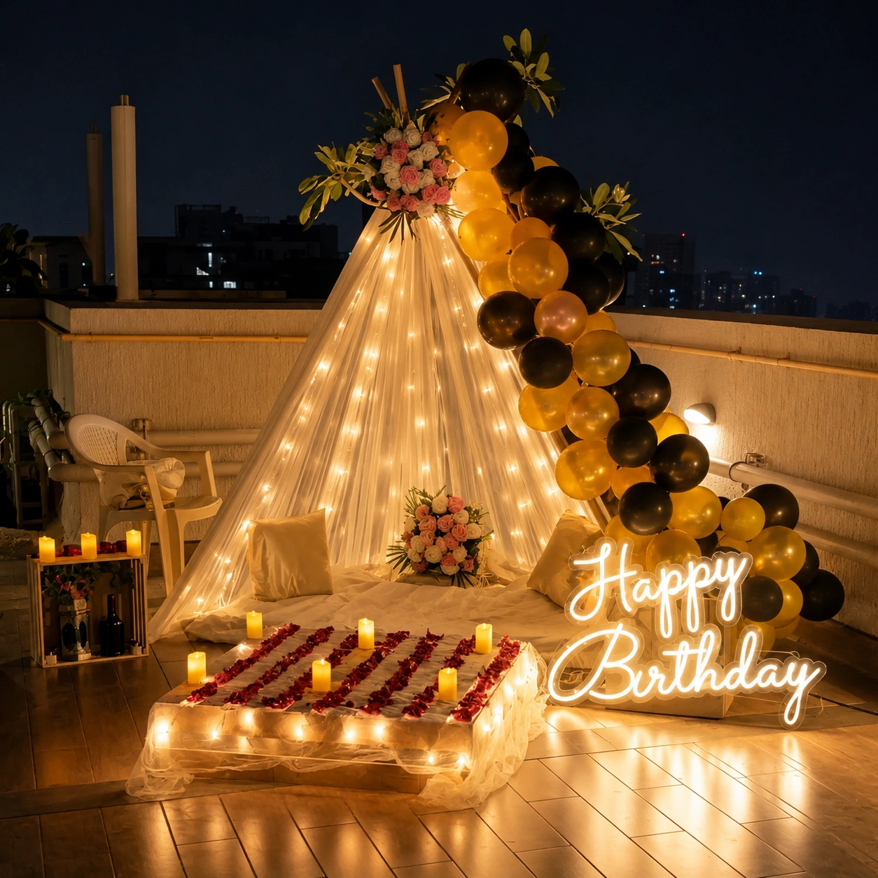 Birthday Terrace Canopy Decoration