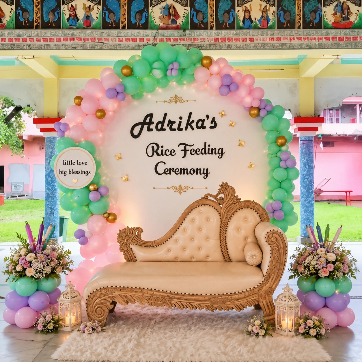 Baby Rice Ceremony Decoration