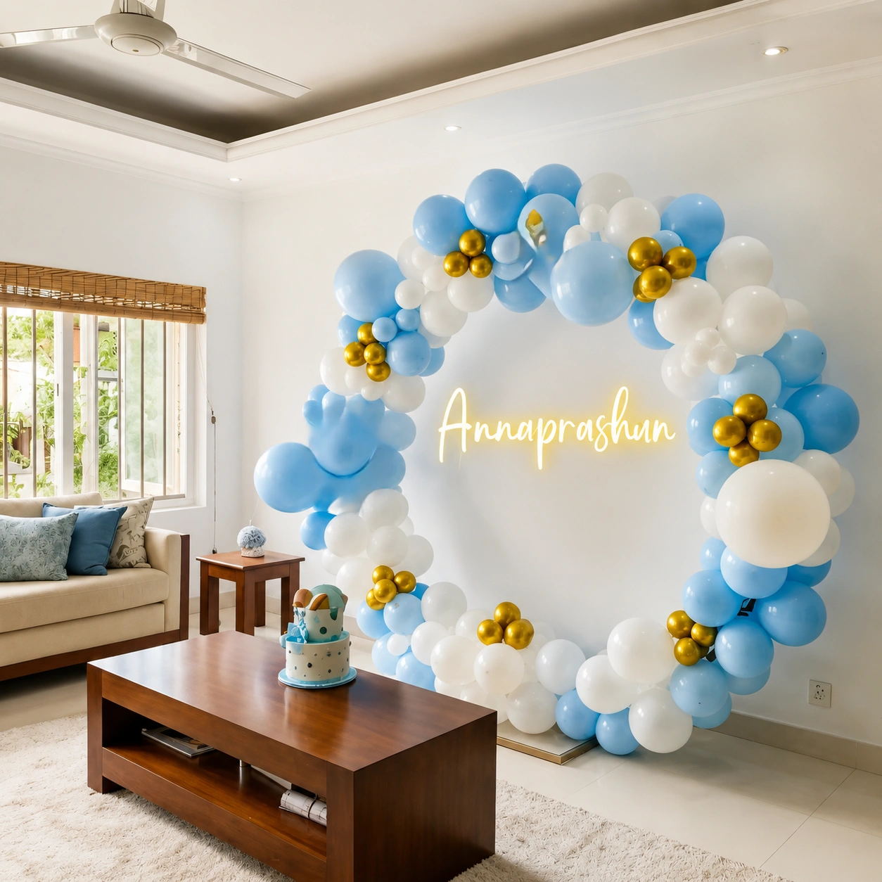 Annaprashan Neon Light Setup