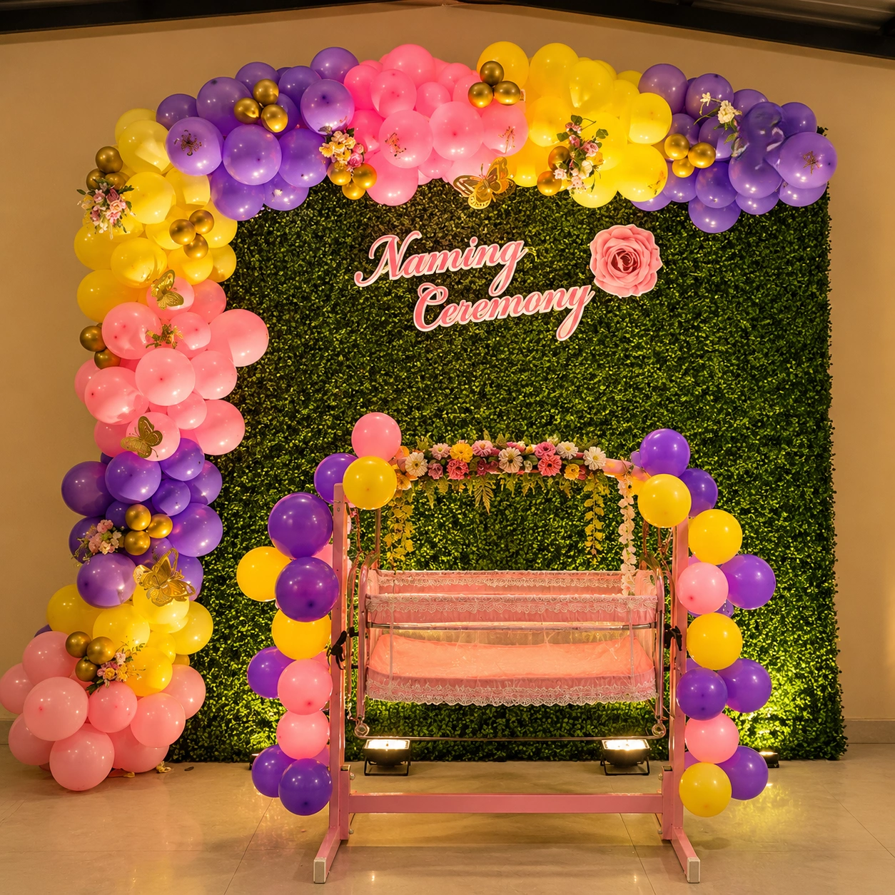 Baby Girl Naming Backdrop