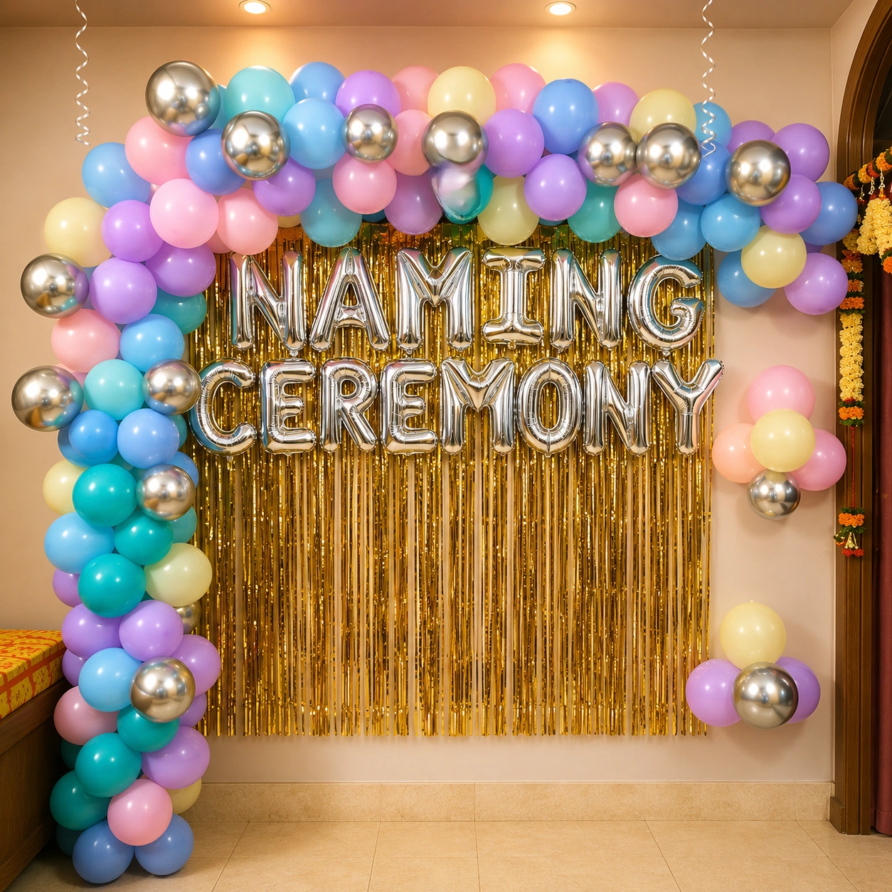 Pastel Naming Ceremony Arch