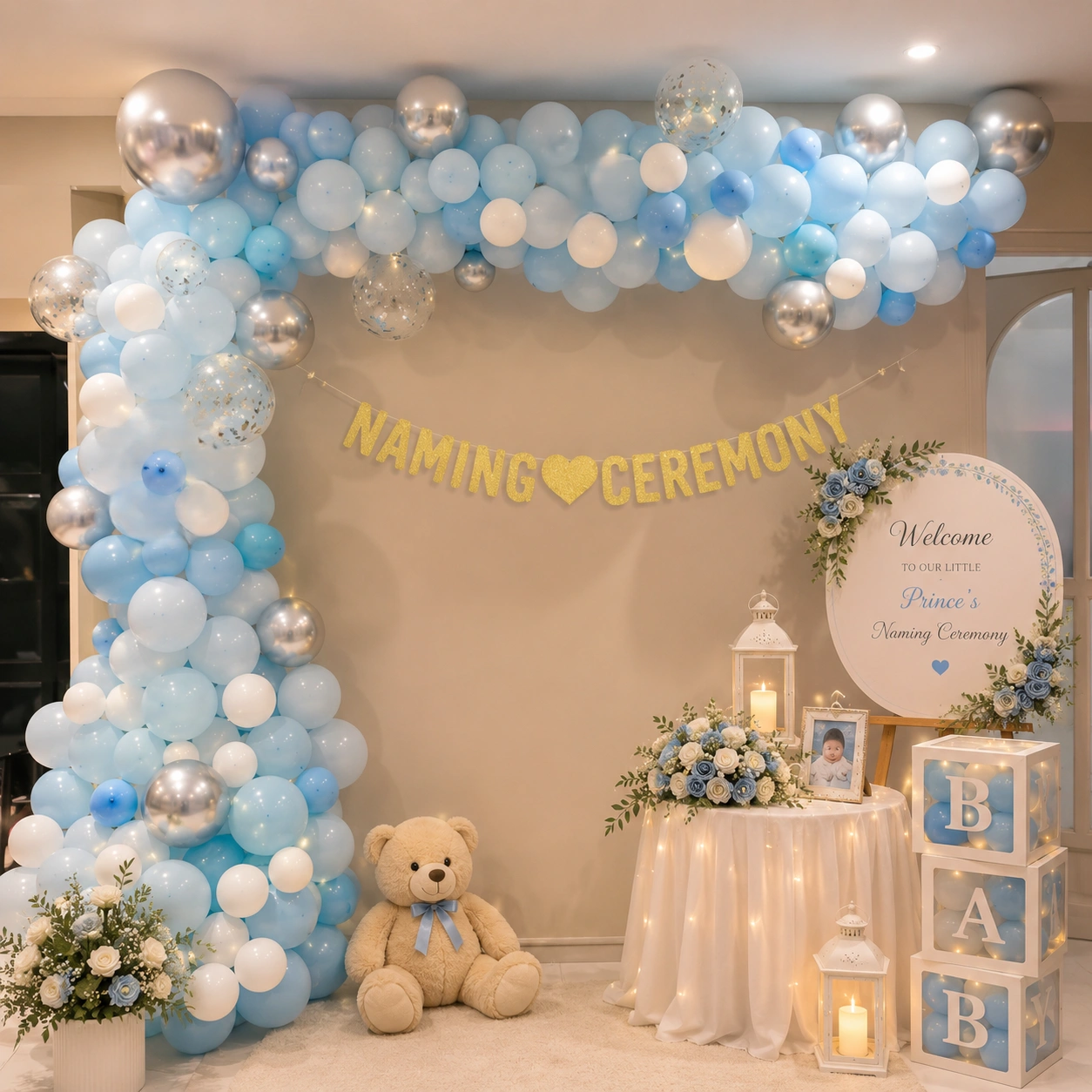 Baby Boy Naming Arch