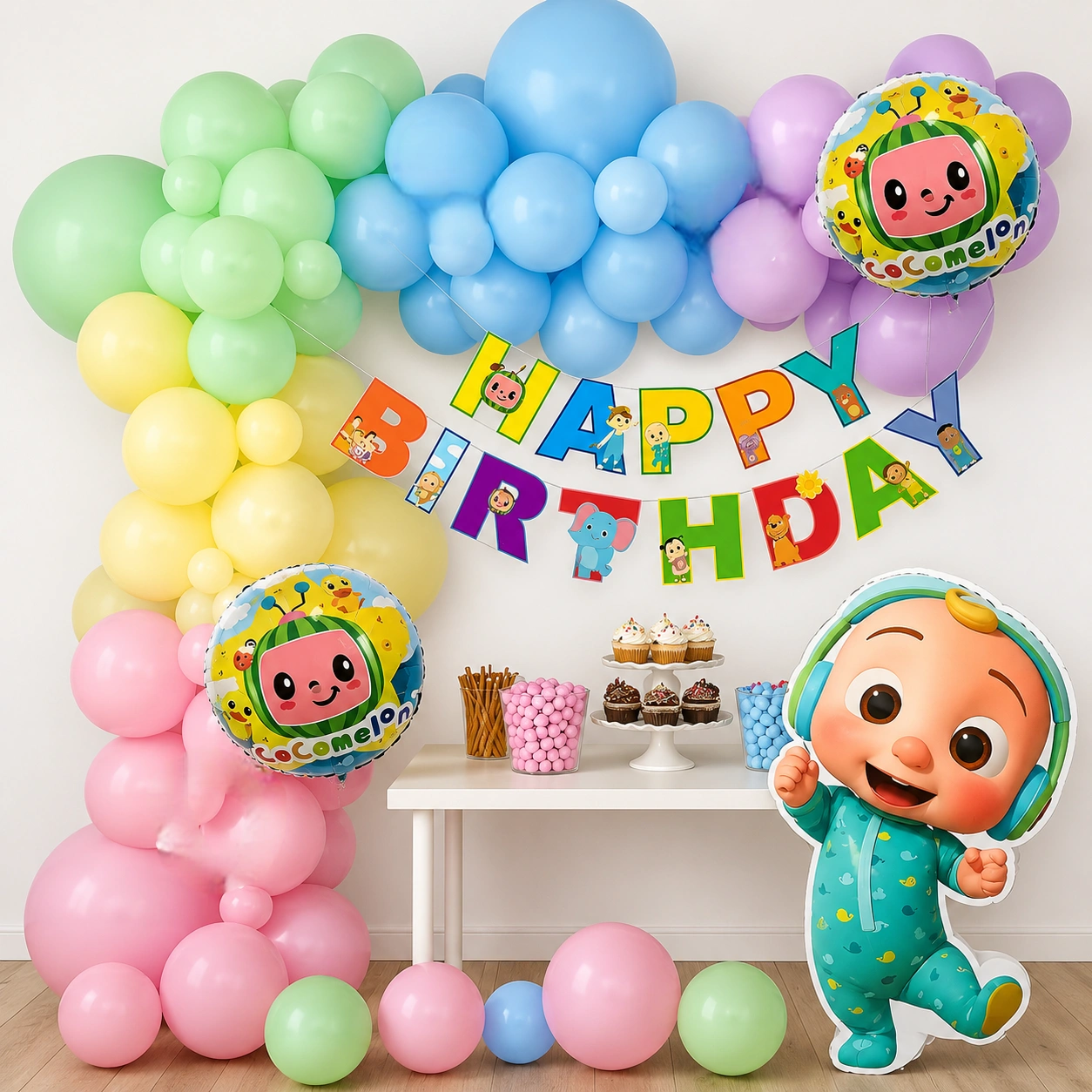 Cocomelon Theme Balloon Decoration