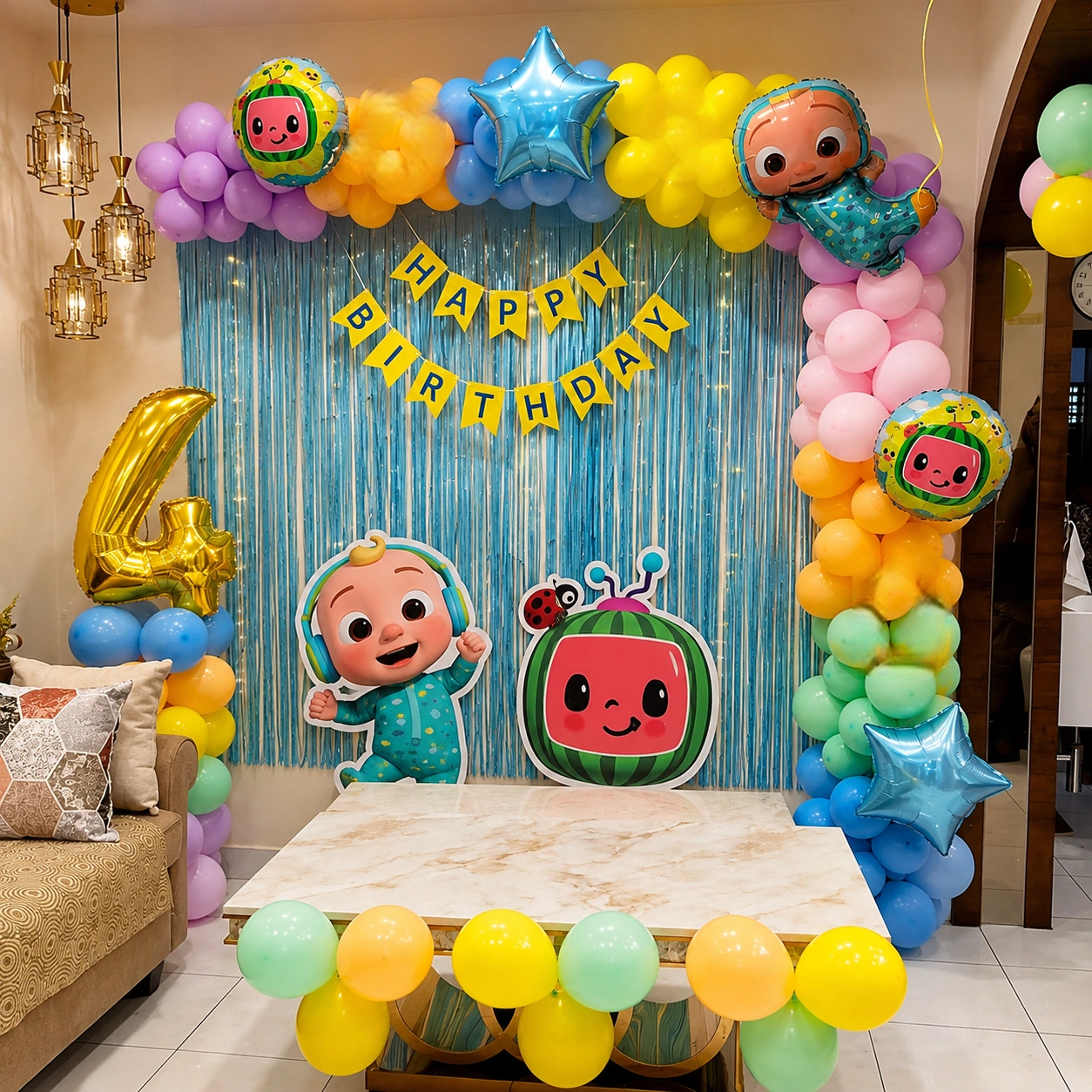 Simple Cocomelon Theme Decoration