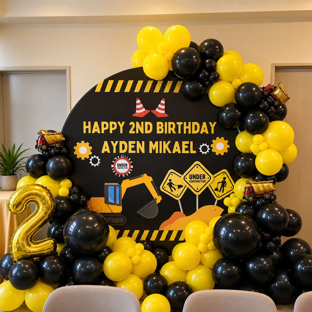 Construction Theme Birthday Decoration