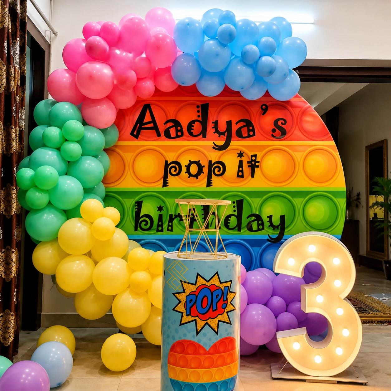 Pop It Theme Birthday Decoration