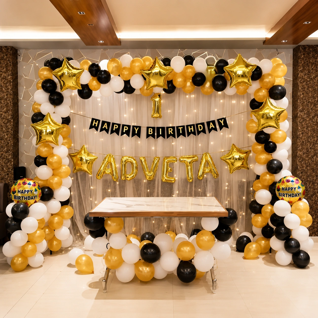 Balloons Birthday Stage Decoration