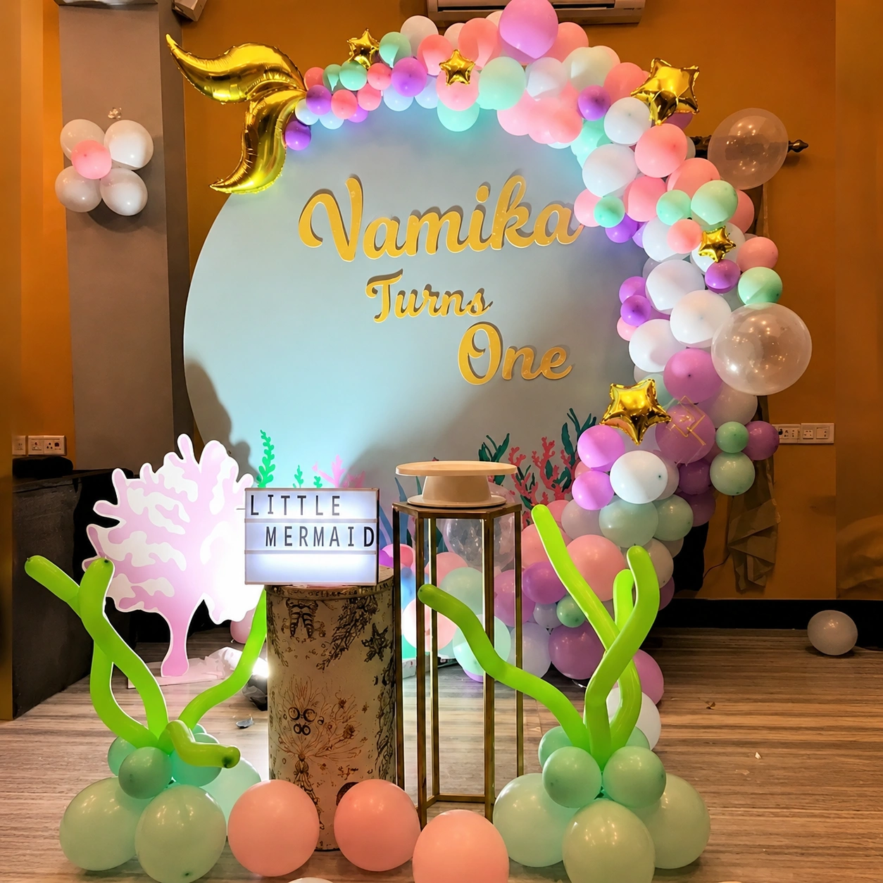 Mermaid Backdrop Birthday Decoration
