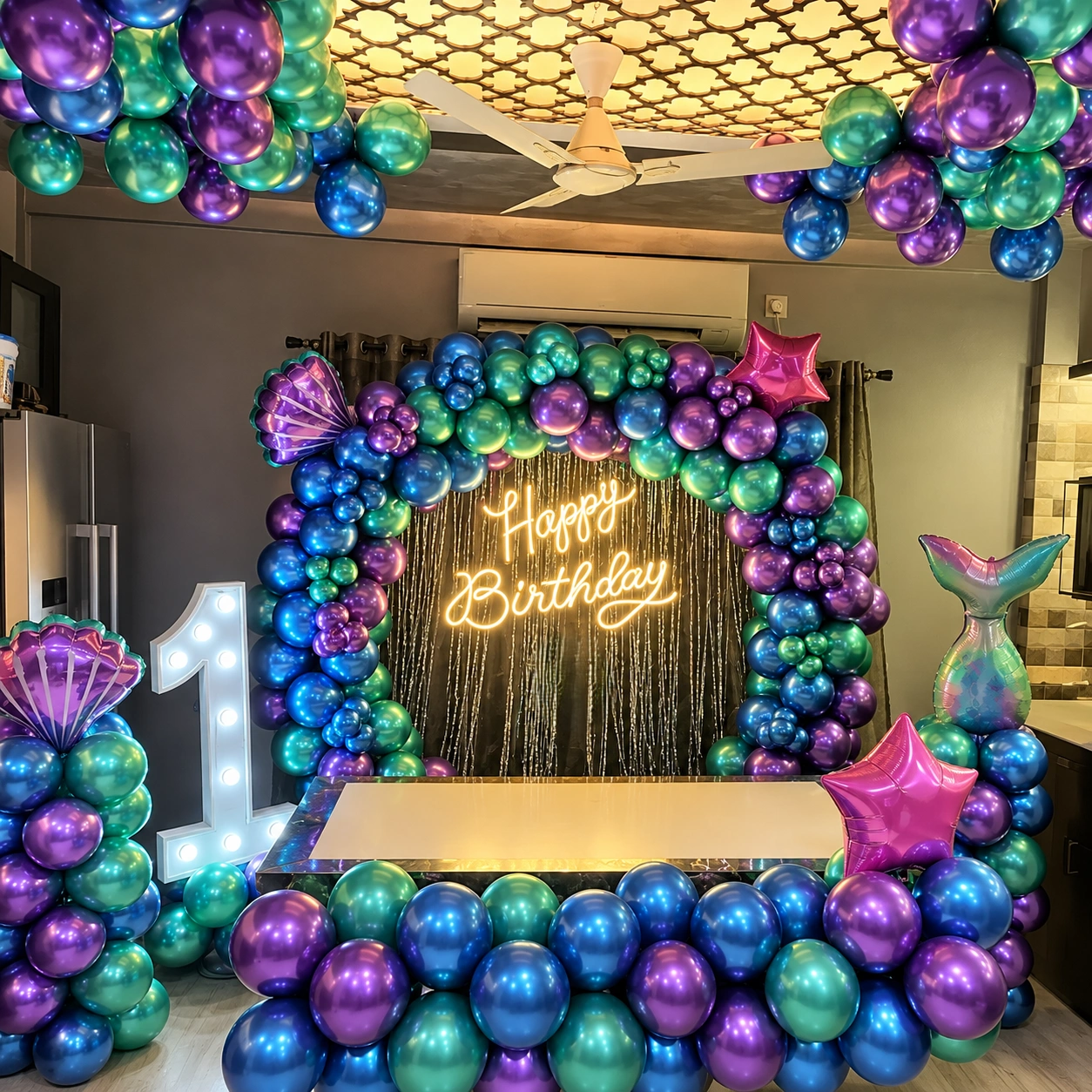 Mermaid Birthday Theme Decoration