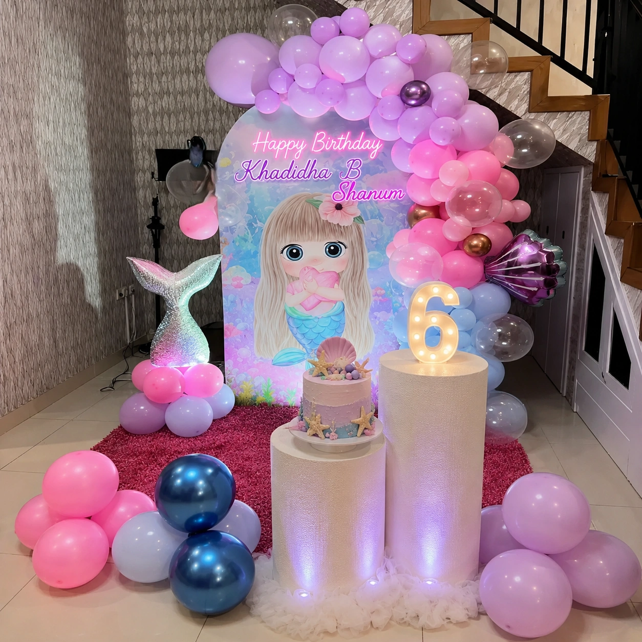 Customized Mermaid Birthday Decoration